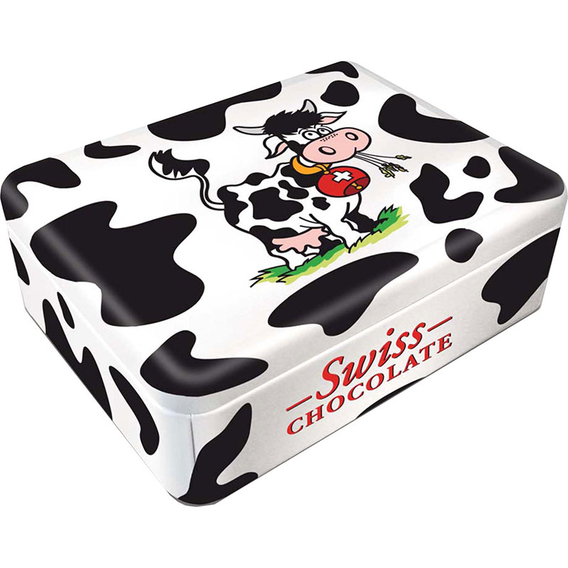 Boîte métal carrée Vache 120g